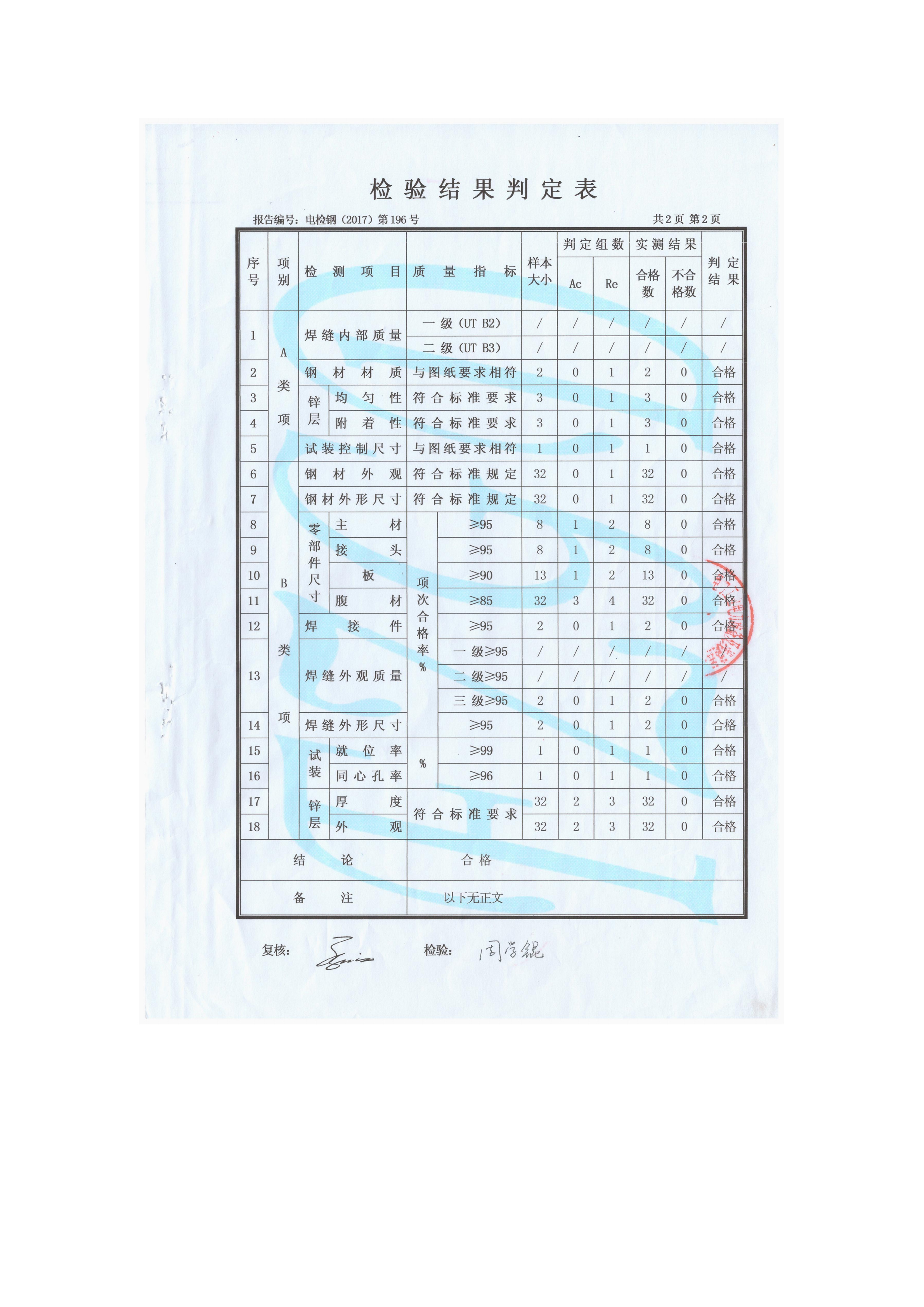 220KV鐵塔檢驗報告原件3